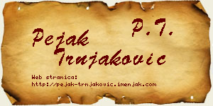 Pejak Trnjaković vizit kartica